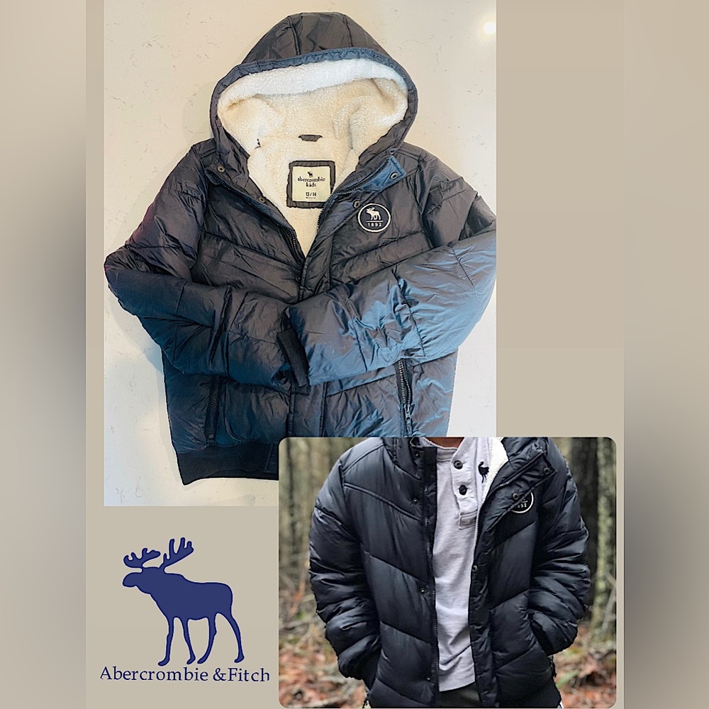 Abercrombie Kids size 13/14 PufferNavy Blue Jacket